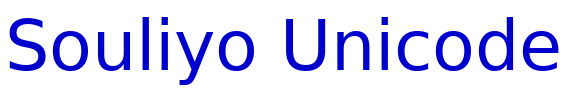 Souliyo Unicode font